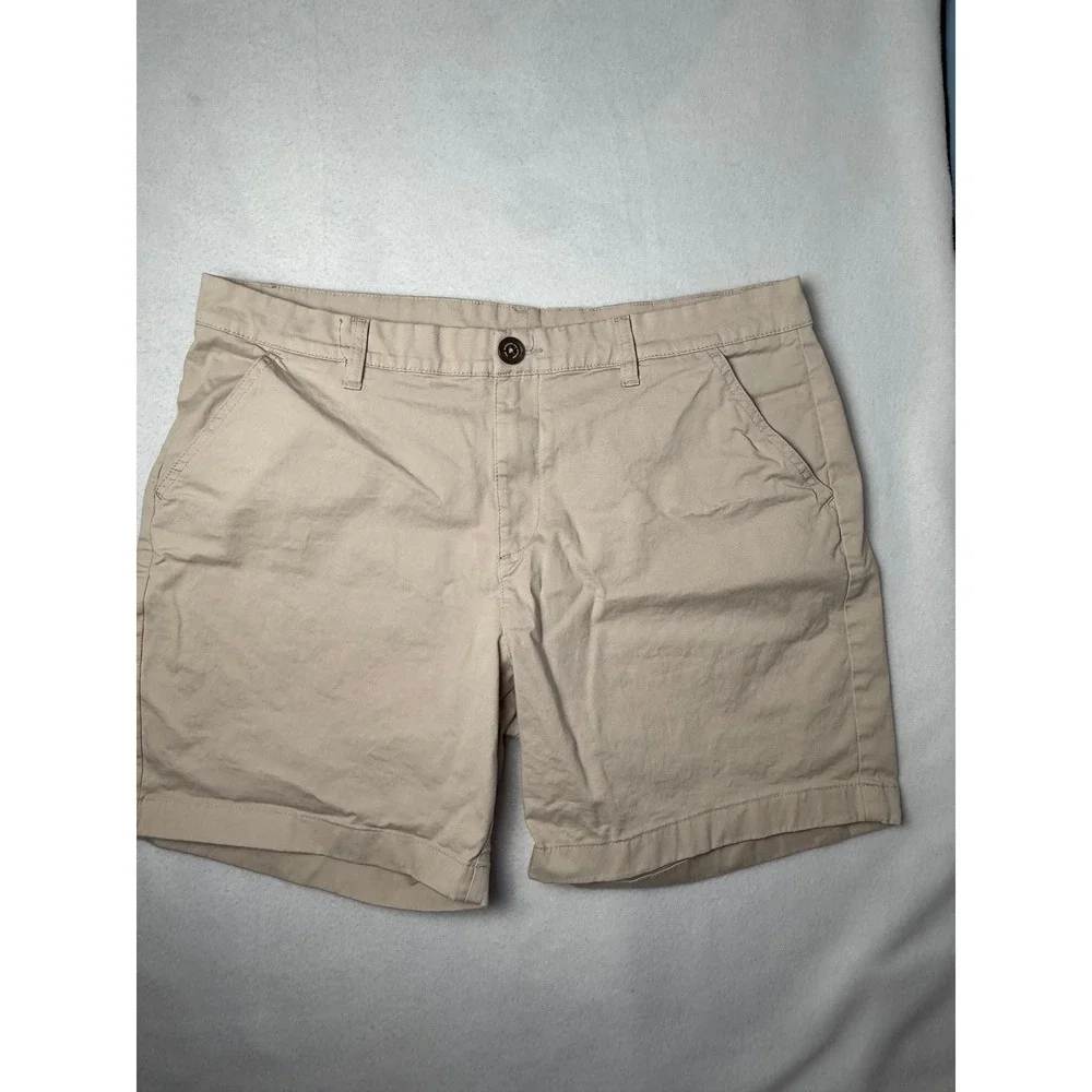 Chubbies Originals Khaki Tan Chino Shorts Mens 36 7 Inch Inseam Cotton Twill